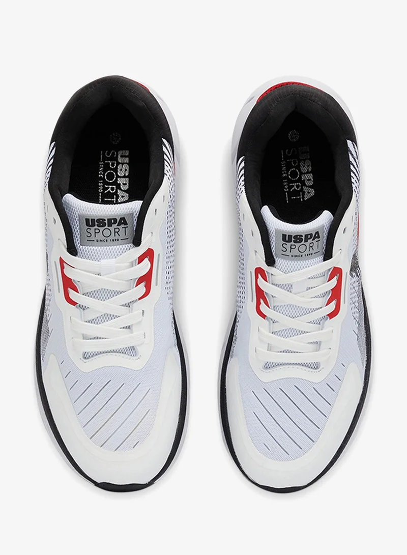 U.S. Polo Assn. White Men's White Low-Top Sneakers - Lightweight Shoes Lace-Up Design, Comfortable for Everyday Outfits for Men | Best Price UAE