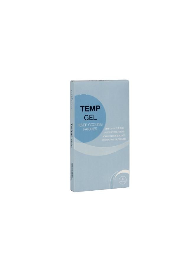 Temp Gel Fever Cooling Patches, 4 Patches