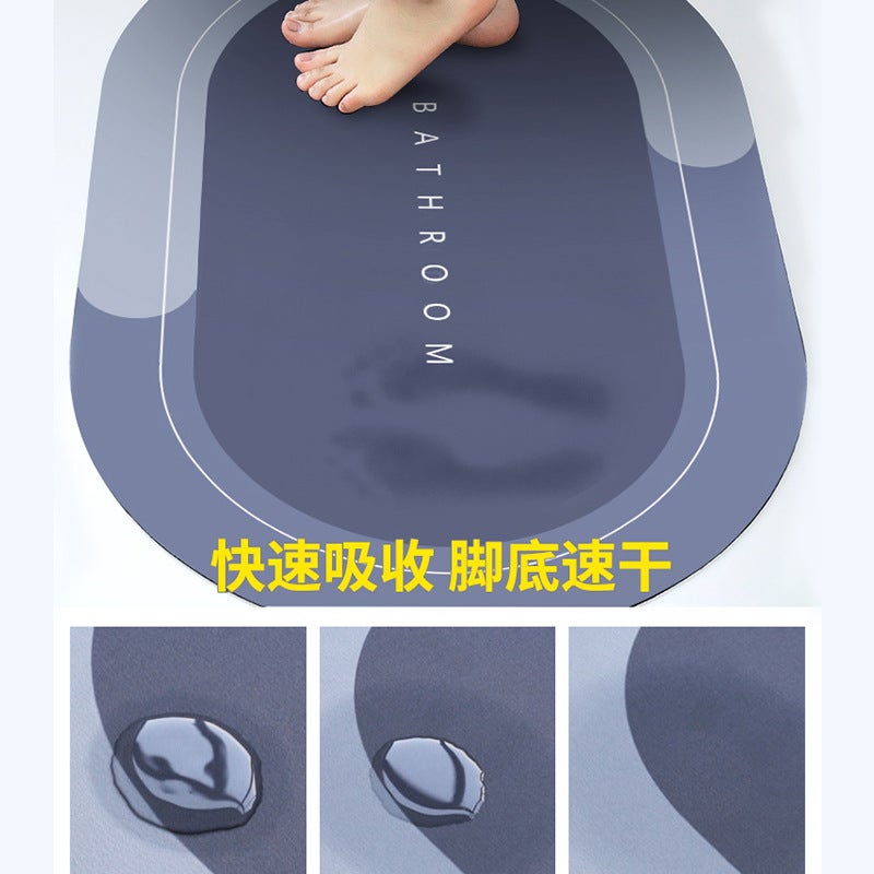A Generation Of Diatom Mud Mat Absorbent Mat Bathroom Bathroom Door Non-Slip Mat Kitchen Anti-Oil Mat - Image 3