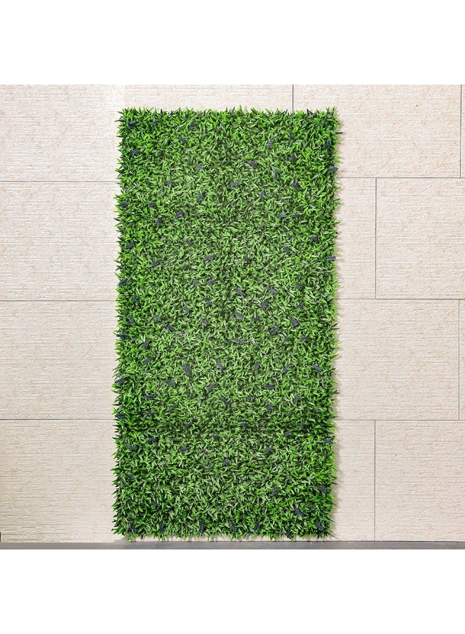 DANUBE HOME سياج لافندر صناعي - 100x200 سم | نباتات خضراء واقعية للخصوصية الخارجية | مقاوم للعوامل الجوية من البولي إيثيلين | مثالي للفناء والحدائق والممرات | ضمان لمدة سنة - Image 1