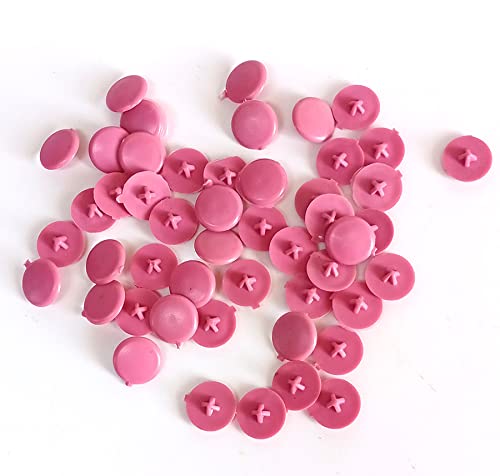 Generic Screw Cap Cover Plastic (40 Pcs) Light Pink Colour SC -100010  - Image 1