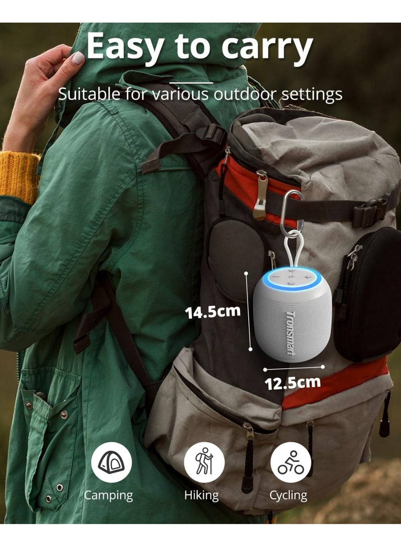 Tronsmart T7 Mini Portable Bluetooth 5.3 Speaker – 15W 360° Stereo Sound, 18-Hour Playtime, IPX7 Waterproof, Compact Wireless Speaker for Home, Outdoor & Travel (Grey) - Image 5