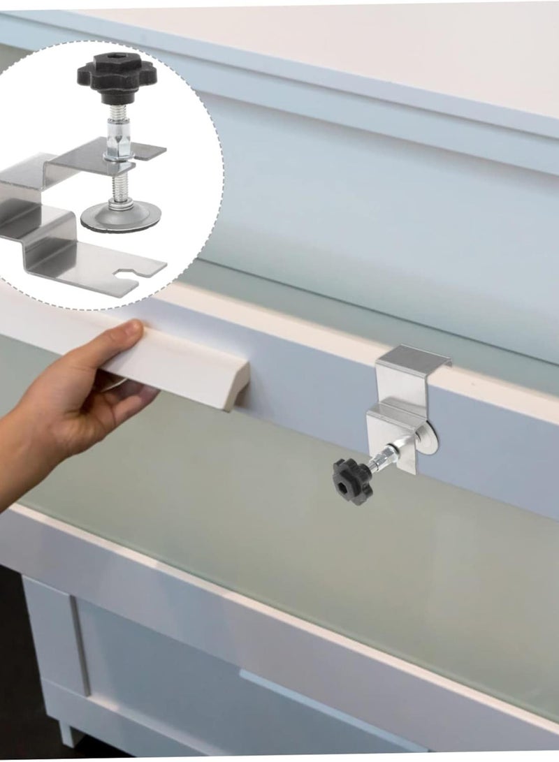GGOOT 4pcs Stainless Steel Cabinet Hardware Drawer Front Clamp Front Panel Installation Tool Frame Clamp  - Image 4