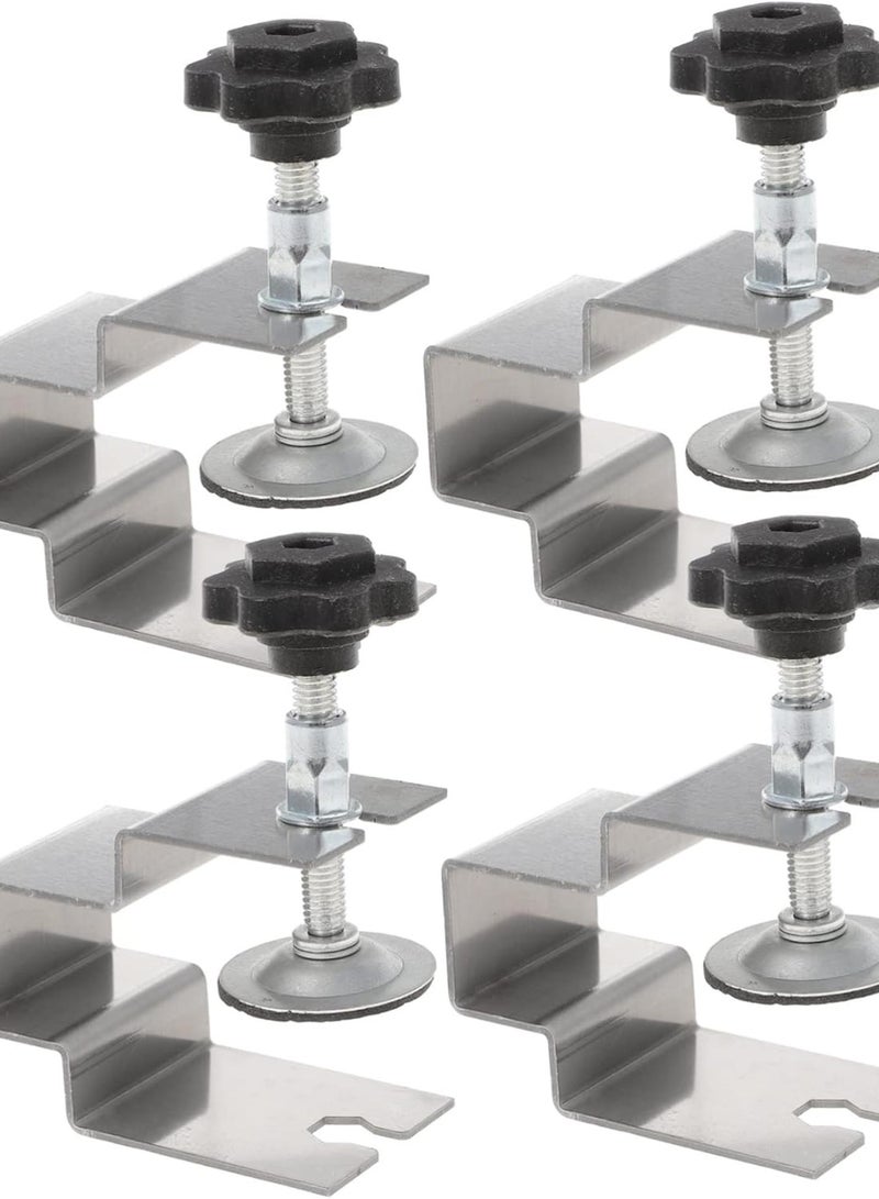 GGOOT 4pcs Stainless Steel Cabinet Hardware Drawer Front Clamp Front Panel Installation Tool Frame Clamp  - Image 1