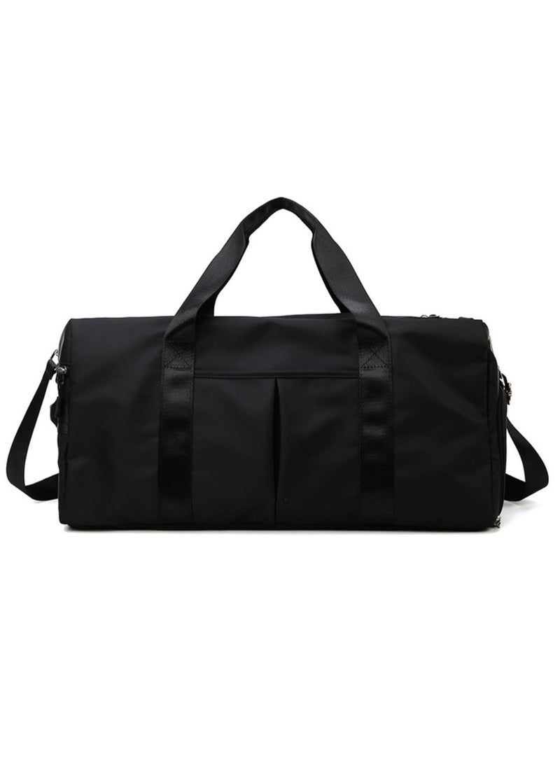 LumsAura Gym Bag with Dry Wet Separation – Waterproof Sport Duffle Bag with Shoes Compartment, Ideal for Yoga, Fitness, Travel, and Weekend Trips (Black) - Image 4