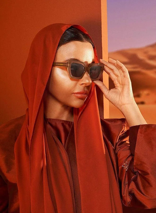 30 سندايز نظارات شمسية فينيكس للنساء عين القطة حماية من الأشعة فوق البنفسجية  بيج بني