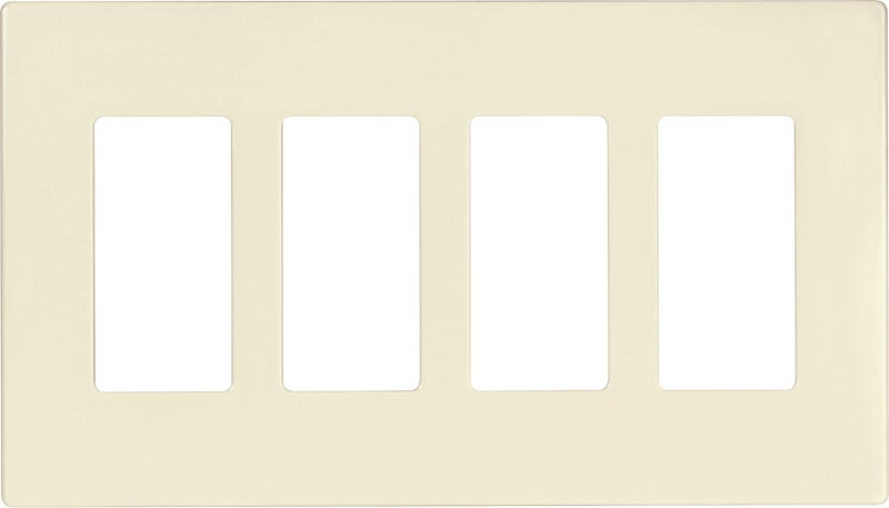 Eaton PJS264LA Decorator Screwless Wallplate 4Gang Light Almond