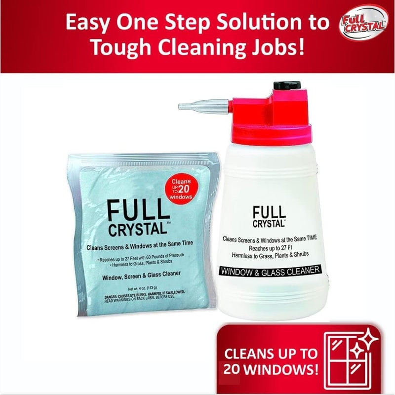Full Crystal Refill Kit - 1 lb. Bag of Crystal Powder Exterior Window Cleaner for Glass and Screens - Cleans Up to 80 Windows - Shipped Product Packaging May Vary - Image 2
