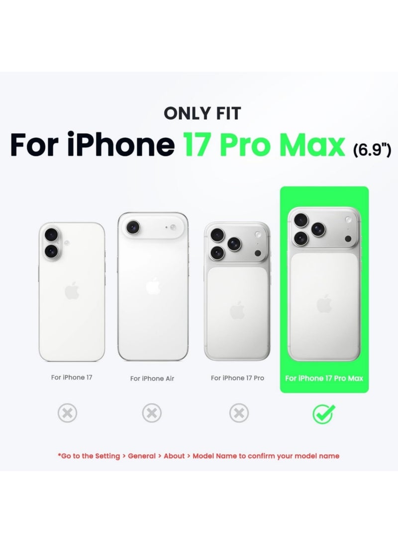 اووكاي جراب متوافق مع iPhone 17 Pro Max، جراب واقٍ كامل الجسم من المطاط السيليكوني السائل الناعم عالي الجودة من سلسلة Silky and Soft Touch لهاتف iPhone 17 Pro Max (أسود) - Image 2