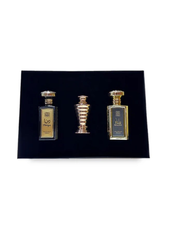 Naseem Tahmid Luxury Perfume Gift Set for Men & Women – OUD 6ml, SALWA 100ml, DUNYA - Image 2