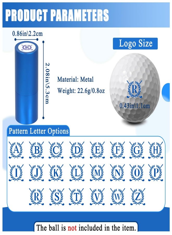 LACGO Golf Ball Stamp, Golf Ball Stamper, Reusable Self-Inking Golf Ball Stamp Marker to Identify Golf Balls, Golf Gifts Golf Accessories for Men and Women Golfers(Letter R) - Image 3