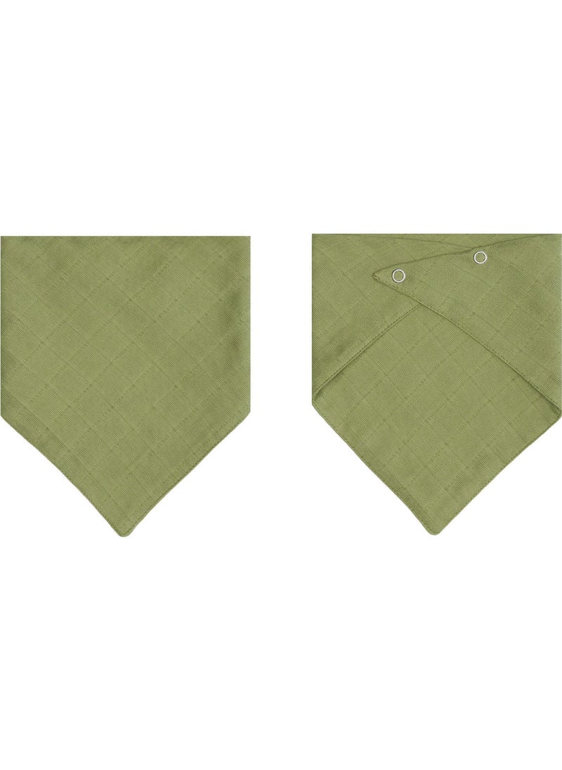 3Baby Cotton Double Layer Muslin Baby Scarf & Drool Bib with Two Snaps 5 Pieces  - Image 5