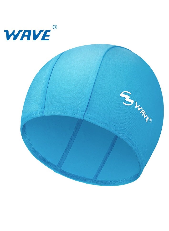WAVE Swimming Cap - Waterproof Silicone Sport Swim Hat with Ear Protection, Extra-Large Design for Long Hair, Unisex Adult Swim Cap for Men and Women - Image 1