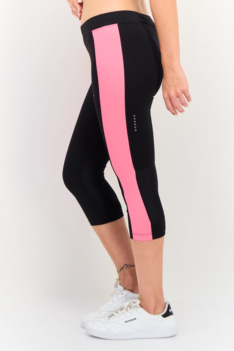 Nike Women Sportswear Fit Drawstring Running Capri Leggings, Black - Image 4