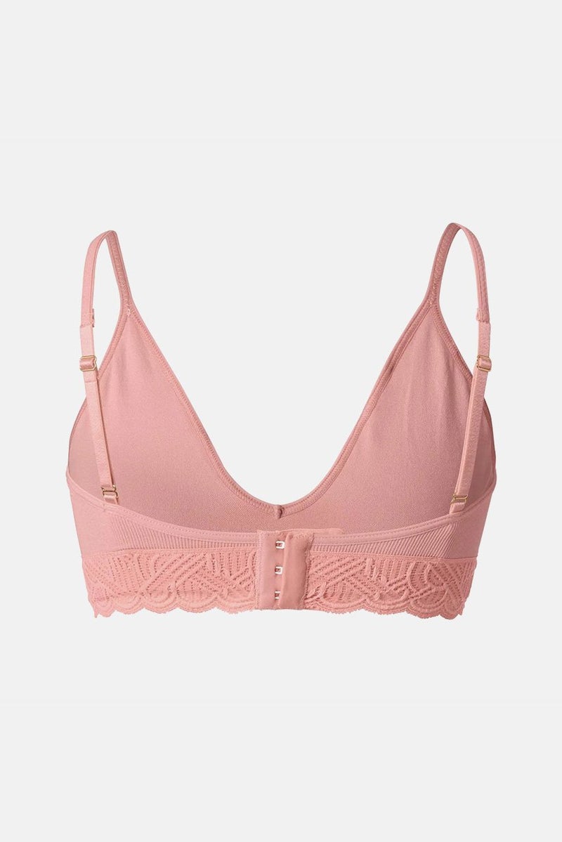 Tchibo Women Padded Seamless Unlined Soft Bra, Coral - Image 3