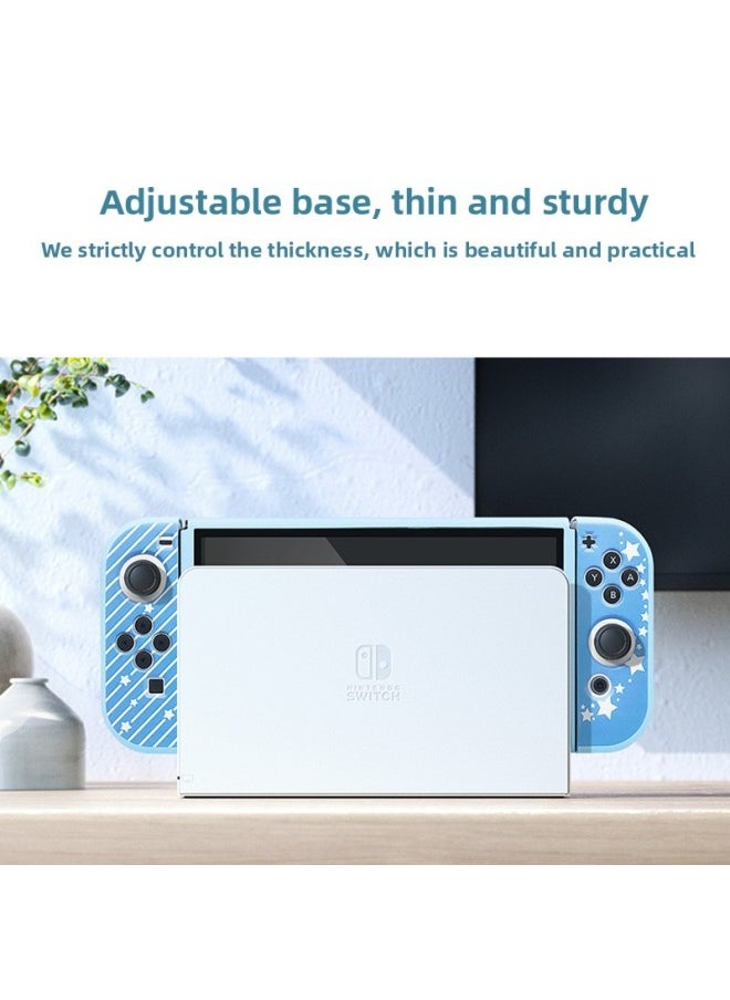 Generic - Switch Protective Case Silicone Case Split NS Sticker Accessories OLED Host Cute Soft Case Handle Peripheral Color Case-Product Color:Love Pudding Bear (OLED Special) - Image 1