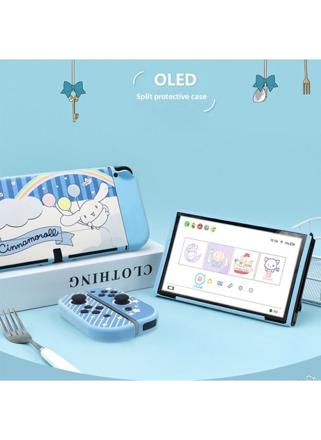 Generic - Switch Protective Case Silicone Case Split NS Sticker Accessories OLED Host Cute Soft Case Handle Peripheral Color Case-Product Color:Love Pudding Bear (OLED Special) - Image 1