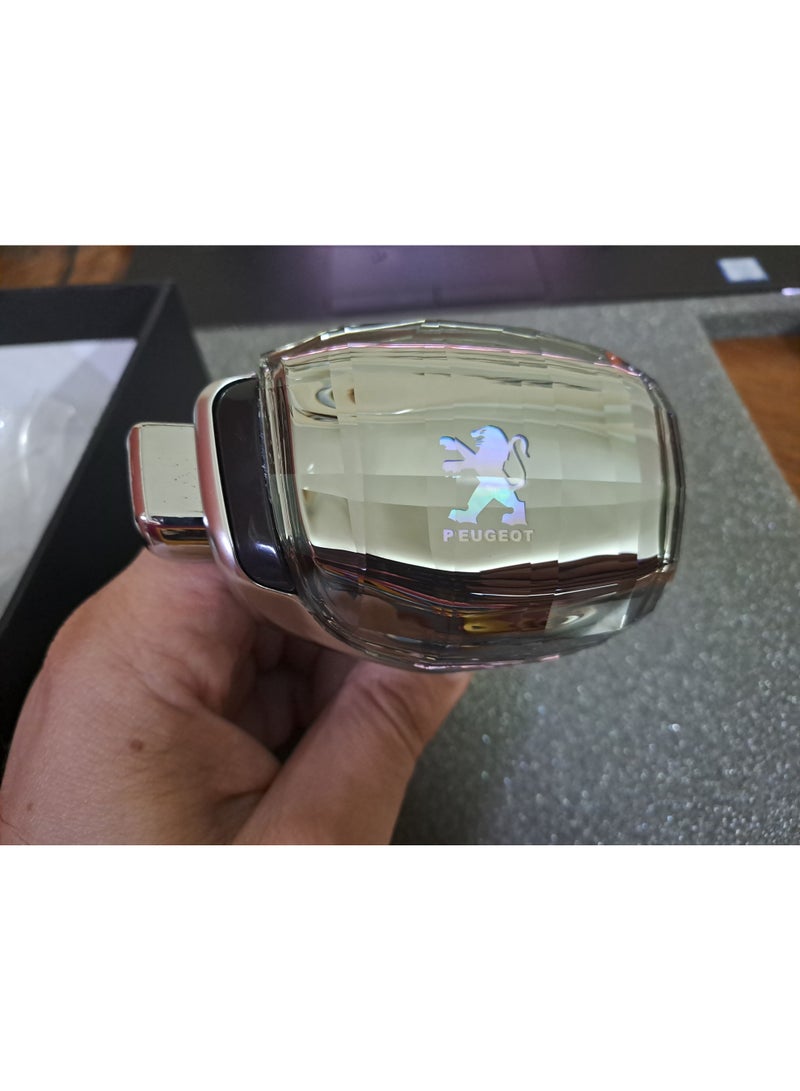 Crystal handle with side button and Peugeot logo, specializing in all types of manual cars. - Image 2