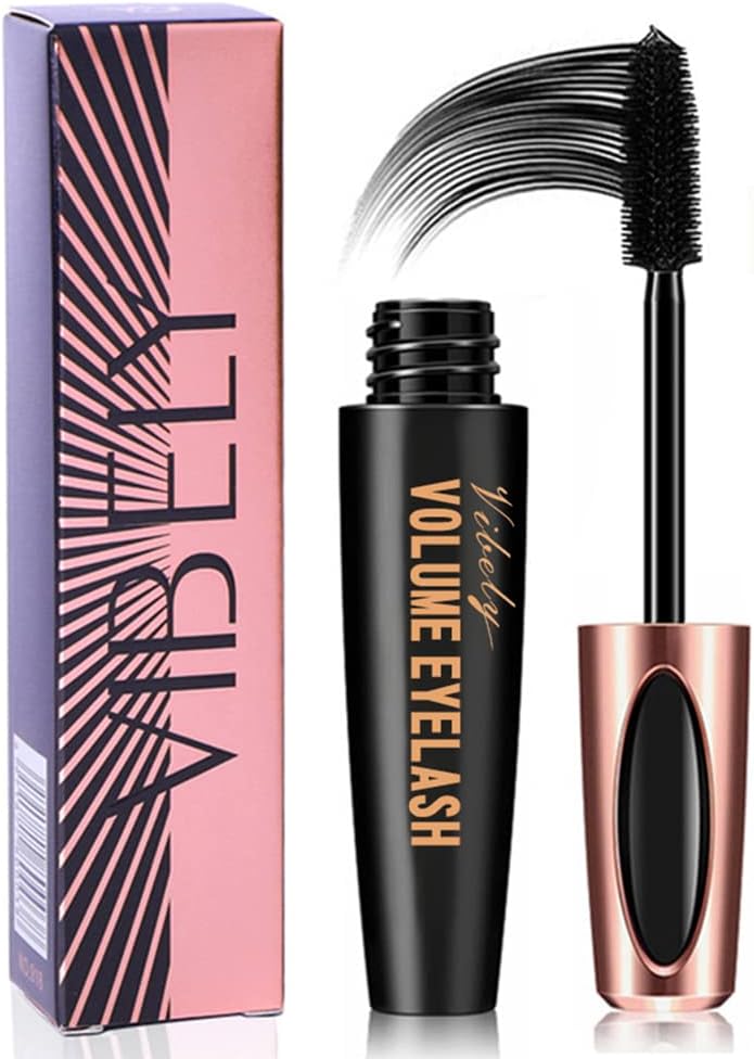 4D Silk Fiber Lash Mascara Waterproof Extra Long Lash Mascara Thickening Lengthening Lashes Volume and Length ClumpFree Volumizing Lash Extension Mascara Black