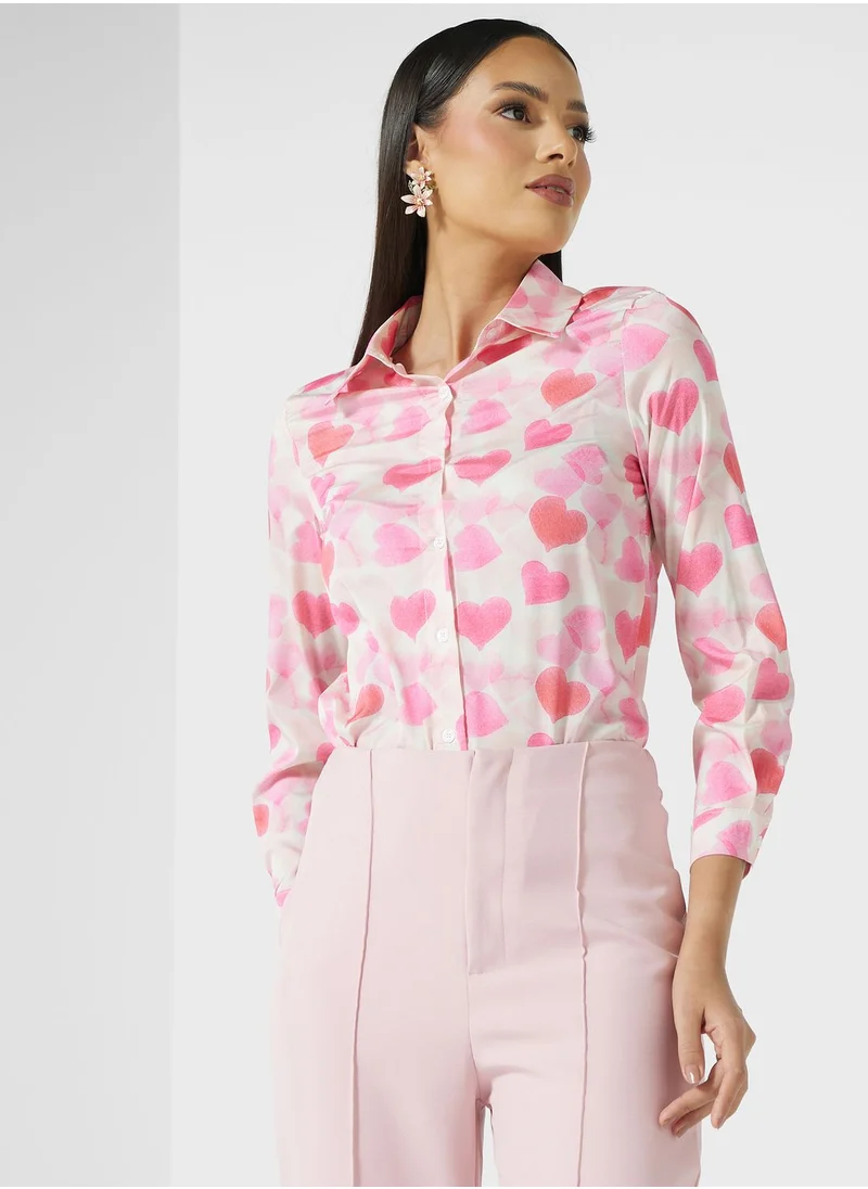ELLA Heart Print Shirt