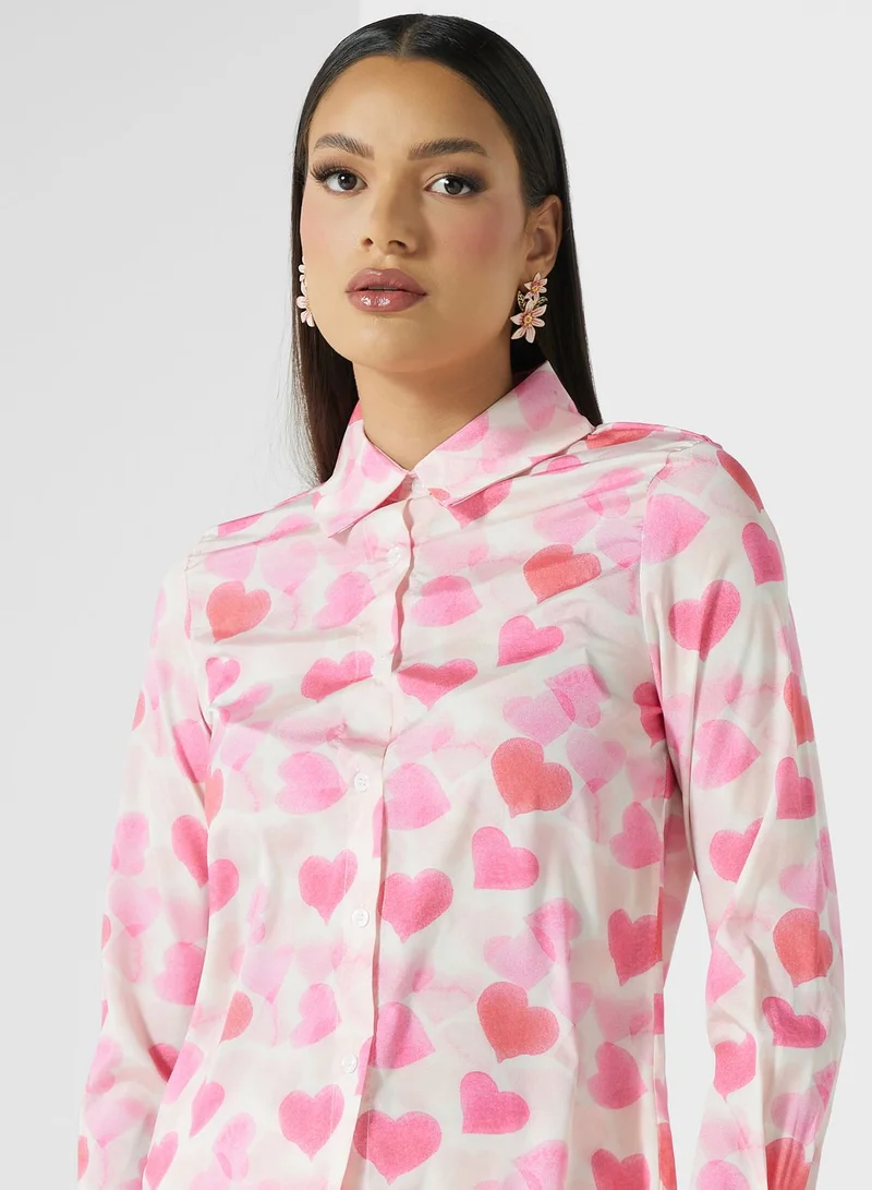 ELLA Heart Print Shirt