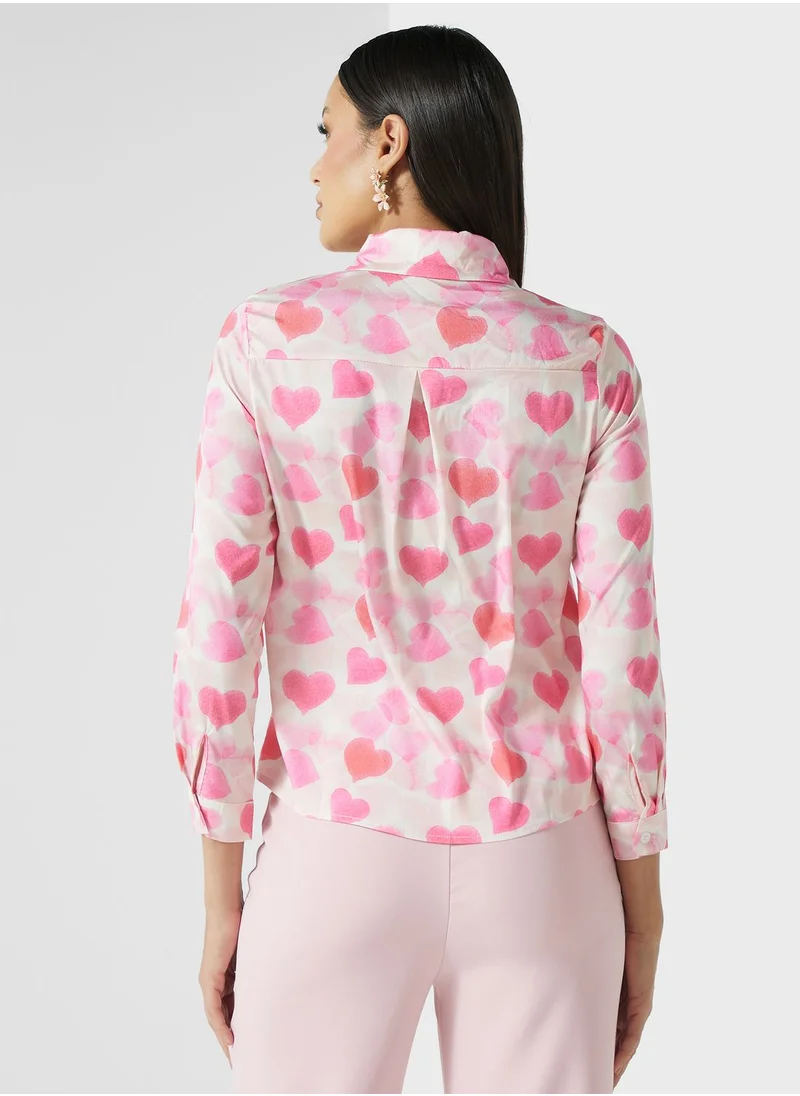 ELLA Heart Print Shirt