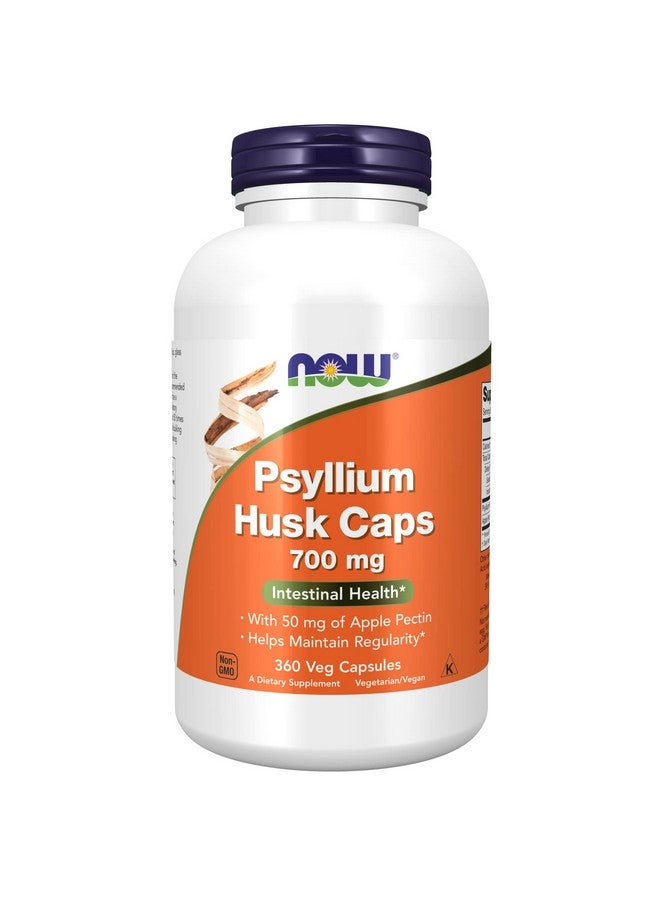 now Supplements Psyllium Husk Caps 700 Mg With 50 Mg Of Apple Pectin Intestinal Health* 360 Veg Capsules - Image 2