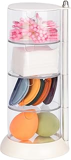 JessLab JessLab Stackable Storage, 4 Layers Acrylic Hair Accessory Organizers Containers Jewelry Trays Makeup Organizer Storage  - Image 1