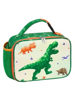 WAWSAM Dinosaur Lunch Boxes for Boys - Insulated Kids Lunch Box for Boys Toddler Lunch Bag for Preschool School Kindergarten Elementary Primary Picnic Thermal Lunch Bag with Handle and Bottle Pocket  - Image 1