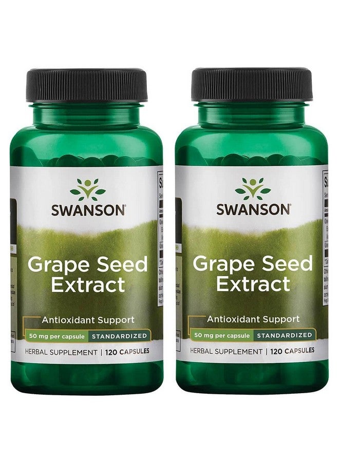 Swanson Grape Seed Extract (Standardized) 50 Milligrams 120 Capsules (2 Pack) - Image 1