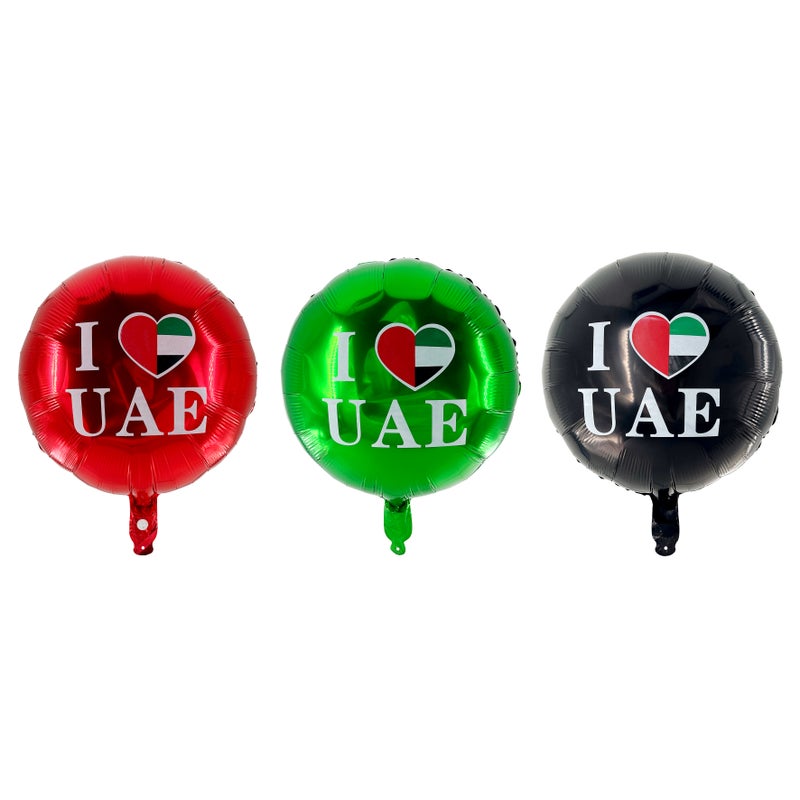 Party Magic I LOVE UAE Foil Balloons 14'' 5Pcs/Pk - Image 1
