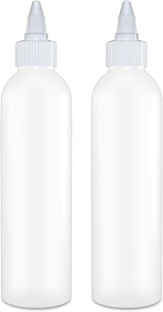 CONDIMENT SQUEEZE BOTTLES 6 OZ EMPTY SQUIRT BOTTLE LEAK PROOF GREAT FOR KETCHUP MUSTARD SYRUP SAUCES DRESSING OIL ARTS CRAFTS BPA FREE PLASTIC 2 PACK TWIST TOP