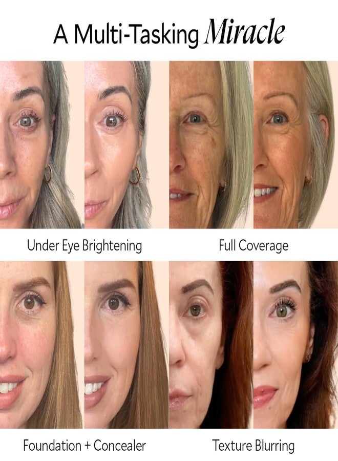 Fièra Luxury Concealer & Foundation with Anti-Aging Ingredients - Full Coverage for Dark Circles, Wrinkles, Fine Lines, and Spots, All-Day Wear For Mature Skin - Sand, 0.5 FL. OZ. / 15 ML - Image 4