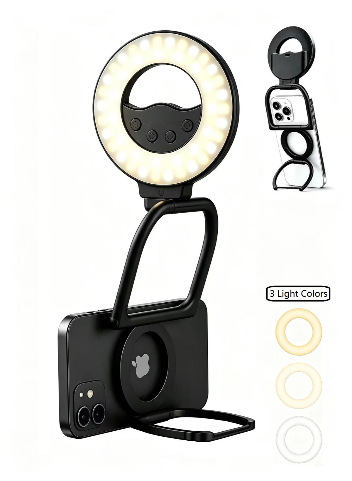 LAIAOCISI LAIAOCISI 2-in-1 Portable Selfie Ring Light Z8BA2EEEAB5EDD91CAAB5Z