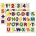Attmu Wooden Puzzles for Toddlers 2 Pcs Alphabet Puzzle ABC Shape Number Puzzle Patterns Learning Toys for Kids Preschool Educational Activities Toddler Gift Toys for Girls Boys Christmas Easter - Image 2