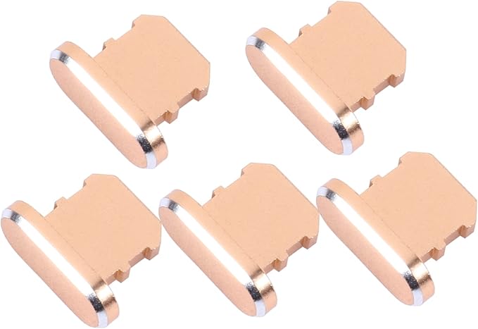 Golden Charging Port Dust Covers Max Plugs Flexible Design Easy to Use - Image 1