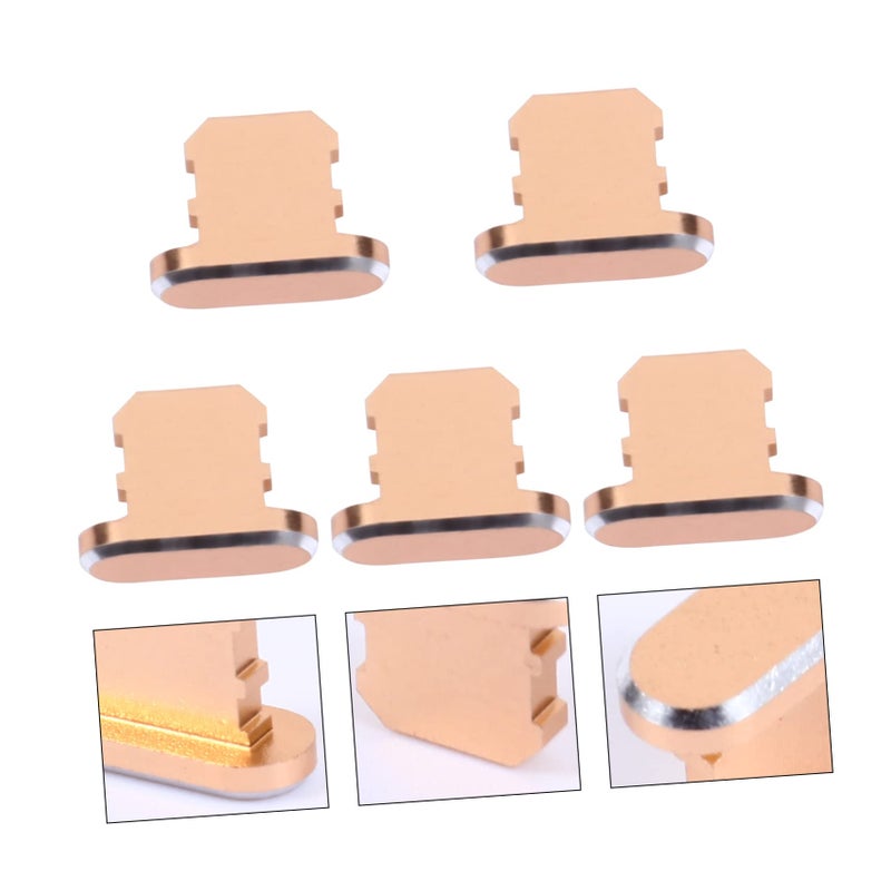 Golden Charging Port Dust Covers Max Plugs Flexible Design Easy to Use - Image 3