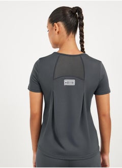 Styli Gymspire Edition - Label Text Print Mesh Insert Short Sleeve Top  - Image 5