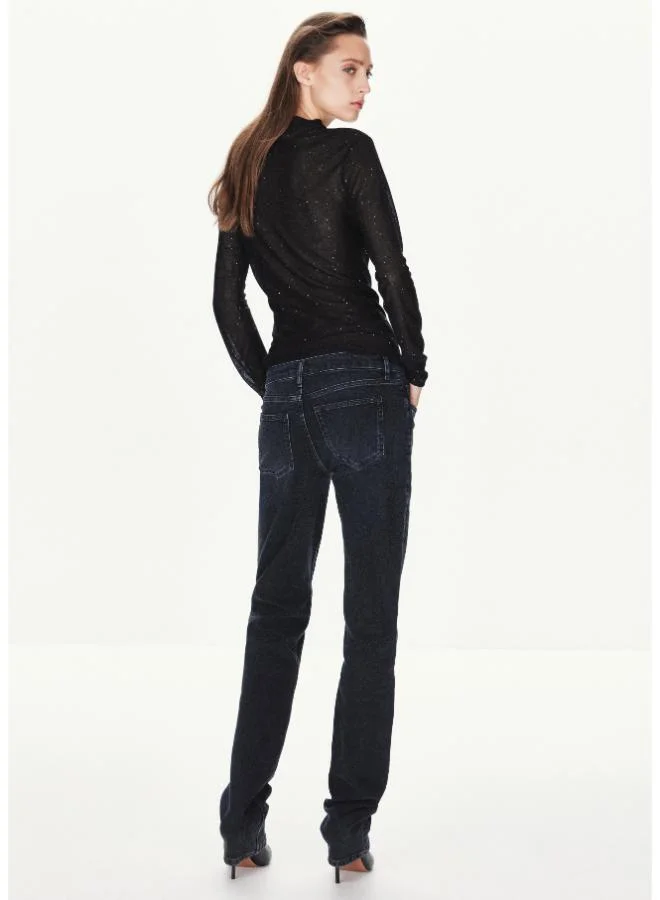 مانجو Roll-Neck Top With Glitter