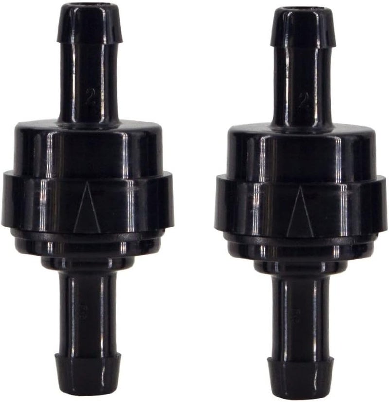 BBTUS 1/8" 3/16" 1/4" 5/16" PA66 Automotive Oil Line Spring Check Valve, Car Fuel Vacuum Check Valve, 2 PCS High Temperature and Corrosion Resistance one-way Oil Pump Check Valve (1/4" short) - Image 1