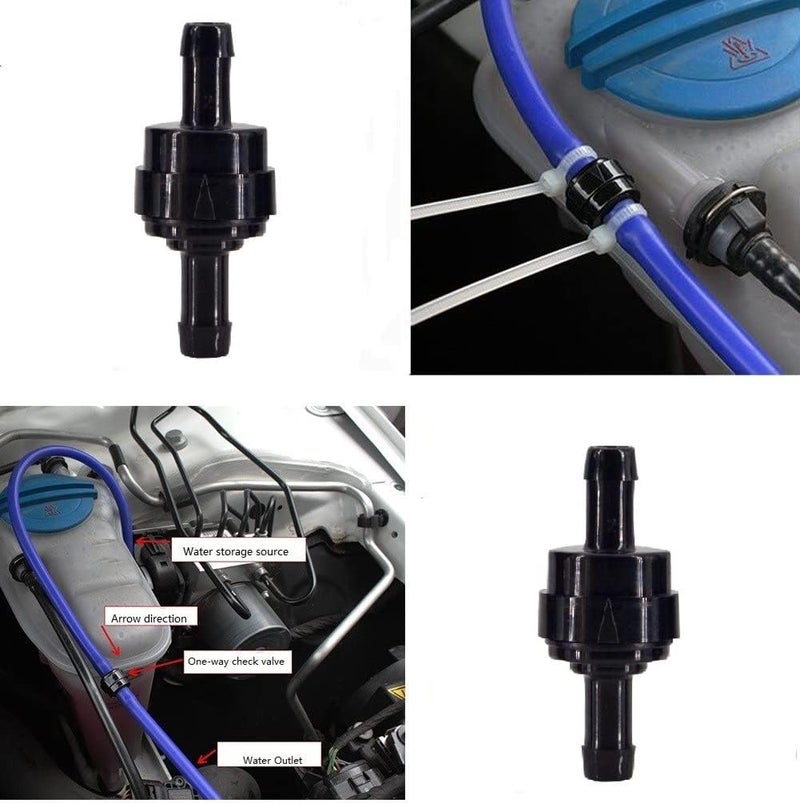 BBTUS 1/8" 3/16" 1/4" 5/16" PA66 Automotive Oil Line Spring Check Valve, Car Fuel Vacuum Check Valve, 2 PCS High Temperature and Corrosion Resistance one-way Oil Pump Check Valve (1/4" short) - Image 3