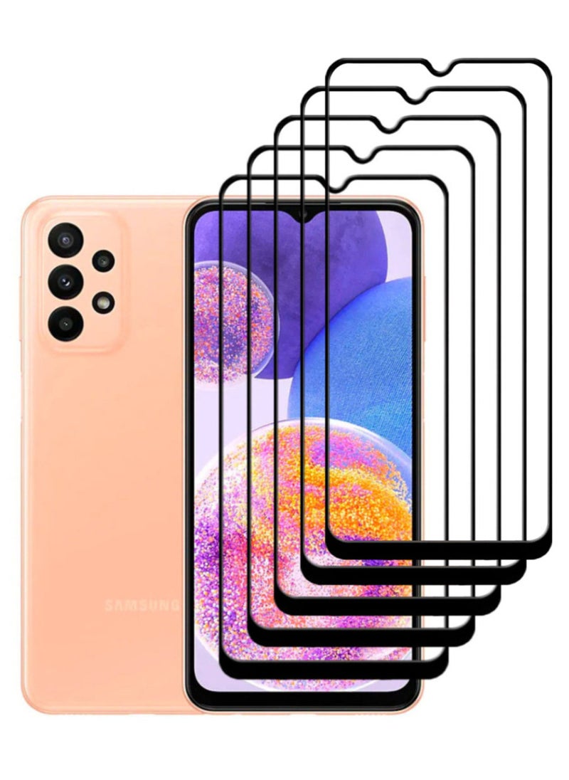 ACLIX 5 Pieces Antistatic ESD Dustproof Premium Quality High Definition Tempered Glass Screen Protector Designed For Samsung Galaxy A23 - Image 1
