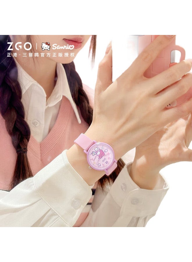 ZGO Sanrio Children'S Watch For Girls, Cartoon Dopamine Waterproof Electronic Watch For Middle And Elementary School Students, 2177 My Melody - Image 1
