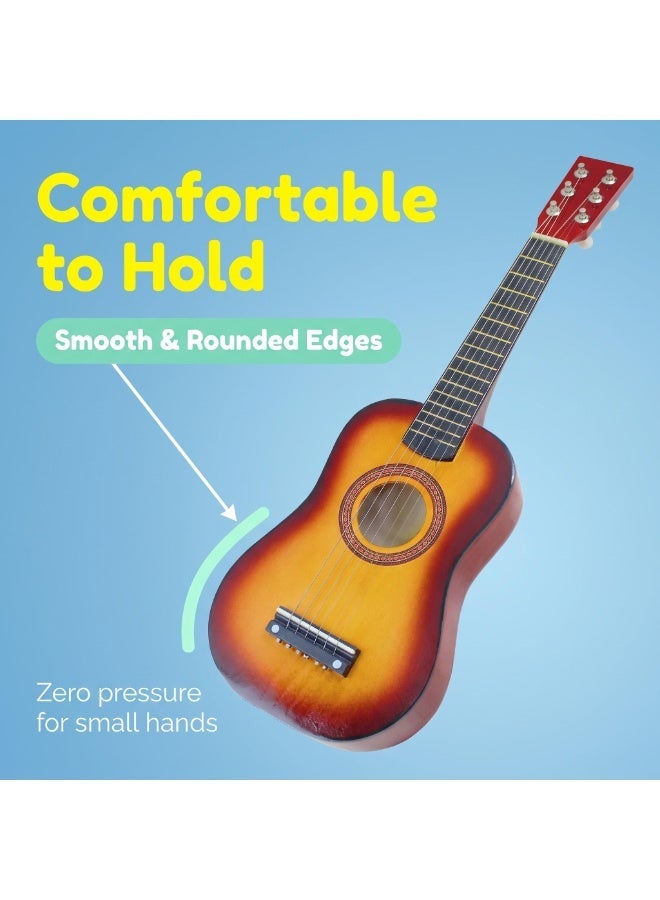 EASY FUTURE Ukuleles for Kids Baby Musical Toys Guitar for Kids Kid Guitar Mini Acoustic 6 String Instrument Gradient Color Smooth Safe Edges Early Education Musical Pretend Play Learning Toy NO.2001 - Image 5