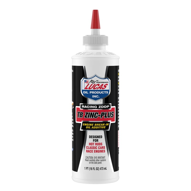 Lucas Oil 10063 Engine Break in Oil Additive w/TB Zinc Plus - 16 Ounce - Image 1