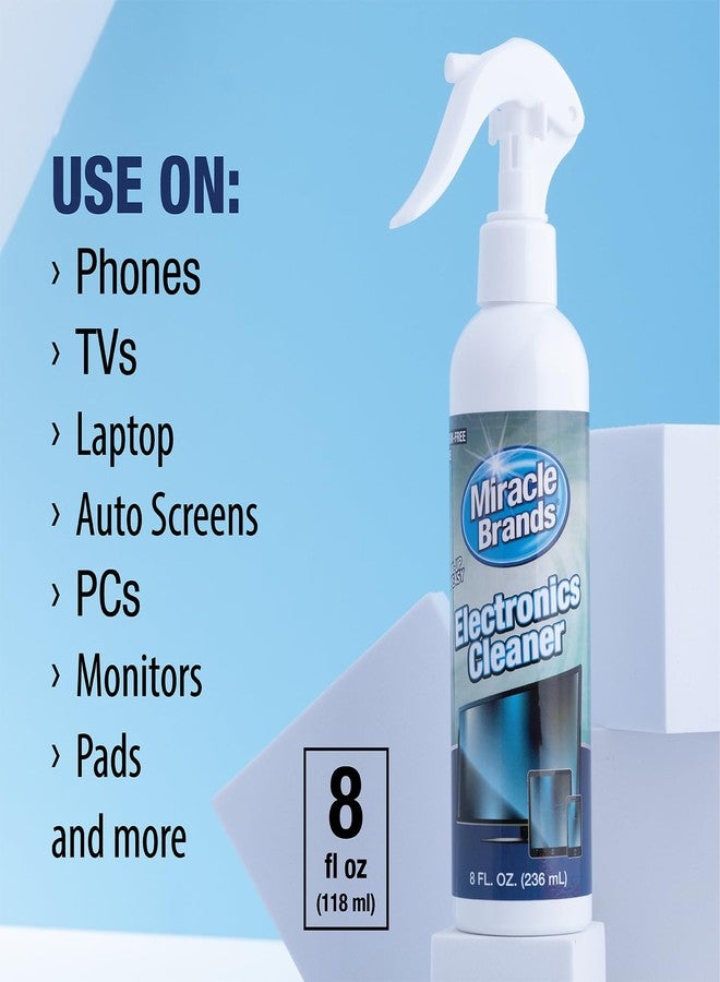 Miracle Brands MiracleSpray for Electronics Cleaning, Safe Multisurface Cleaner for Any TV, Phone, Monitor, Keyboard, Screen, Computer, Includes Microfiber Towel - 8 Ounce Kit - Image 2