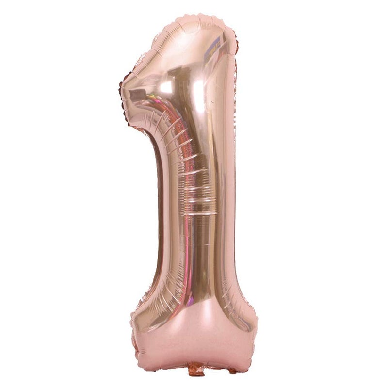Tellpet Rose Gold Number 1 Balloon 40 Inch - Image 4