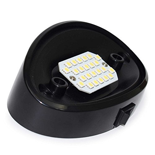 Leisure LED 2 LED RV Exterior Porch Utility Light Oval 12v 300 Lumen Lighting Fixture Replacement Lighting for RVs, Trailers, Campers, 5th Wheels.Black Base, Clear and Amber Lens(Black With on/off Switch, 2-Pack) - Image 4