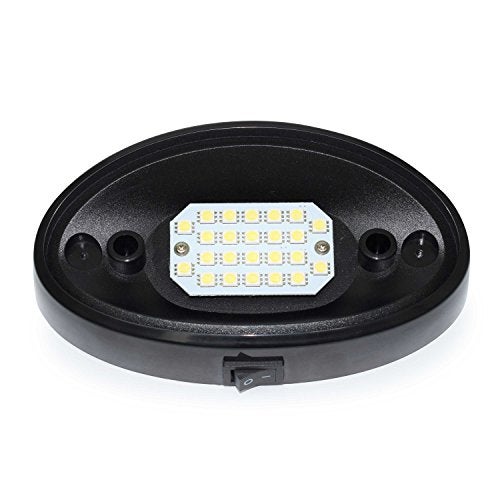 Leisure LED 2 LED RV Exterior Porch Utility Light Oval 12v 300 Lumen Lighting Fixture Replacement Lighting for RVs, Trailers, Campers, 5th Wheels.Black Base, Clear and Amber Lens(Black With on/off Switch, 2-Pack) - Image 5