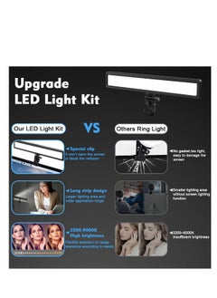 Generic Video Conference Lighting For Laptop, Webcam Light for Streaming, Zoom Lighting for Computer, LED Monitor and Laptop Light, Maximum Brightness 9000K, 3 Light Modes, 10 Brightness Adjustable  - Image 4